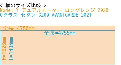 #Model Y デュアルモーター ロングレンジ 2020- + Cクラス セダン C200 AVANTGARDE 2021-